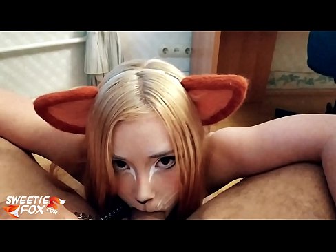 ❤️ कित्सुने तिच्या तोंडात डिक आणि कम गिळले ❤️❌  आमच्याकडे mr.virtsextor.ru ❌❤